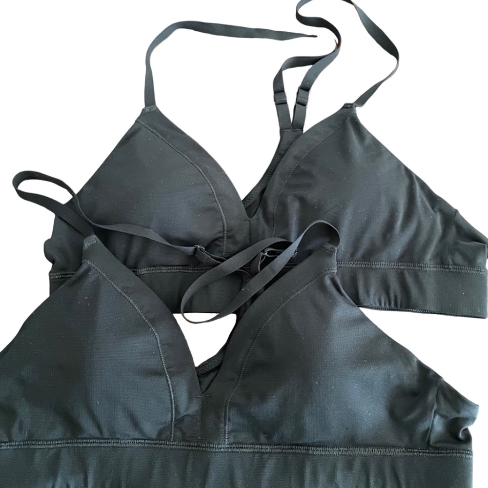 REI Co-op Women’s Black Adjustable Racerback Sports Bra Size Medium Set Of 2